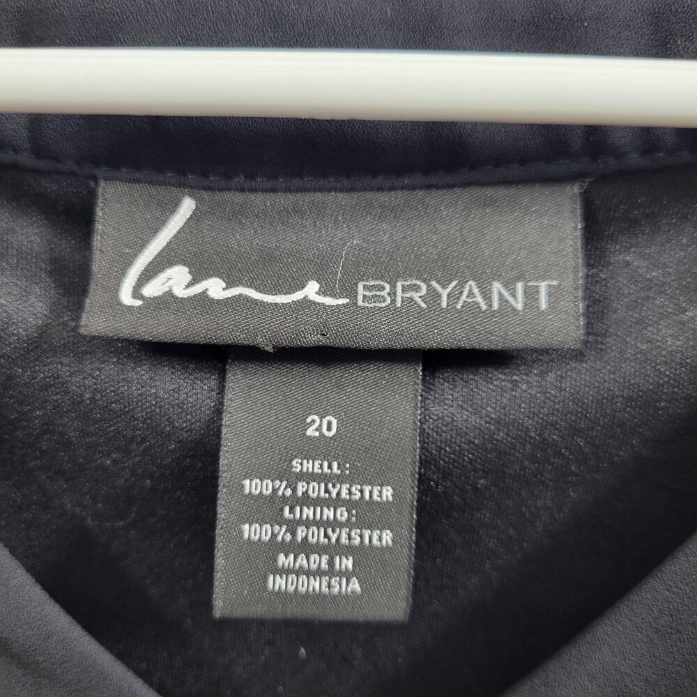 Lane Bryant Size 20 Black Gold Midi Shear With Lining Dress 3525-1078 - Picture 3 of 5
